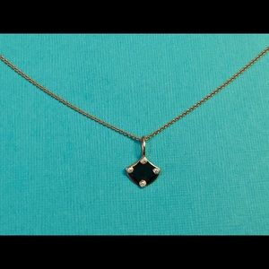 Diamond Shield 16-inch Rose Gold Pendant